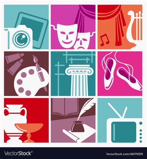 Symbols of arts Royalty Free Vector Image - VectorStock