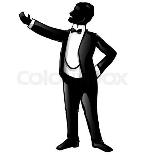 tenor opera singer silhouette | Stock vector | Colourbox