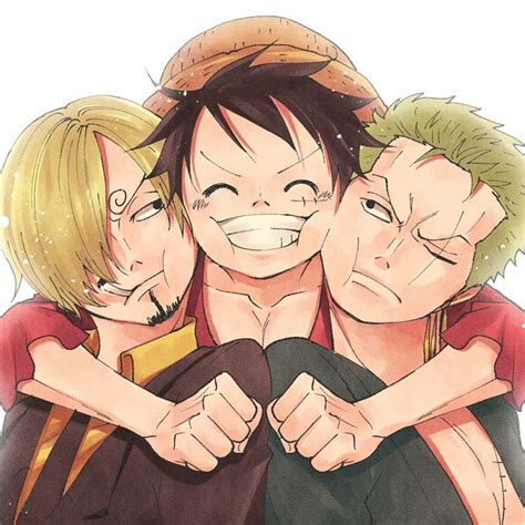 Luffy, Zoro and Sanji - Anime Characters Hugging