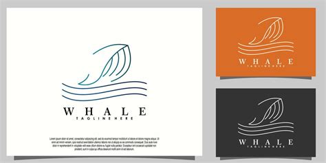 whale logo design with creative concept 19495487 Vector Art at Vecteezy