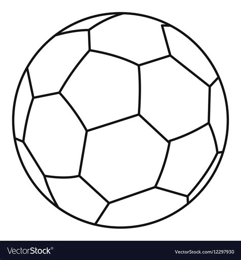 Soccer ball icon outline style Royalty Free Vector Image