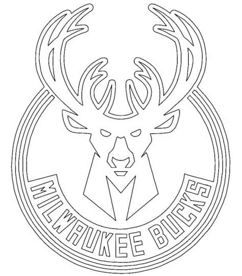 Milwaukee Bucks logo coloring page - Free coloring pages | Bucks logo ...