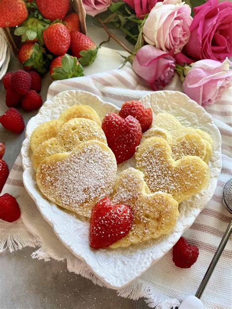 Heart Shaped Pancakes - Katie's Cucina