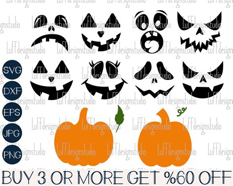 Pumpkin Face SVG Pumpkin SVG Funny Halloween SVG Jack O | Etsy