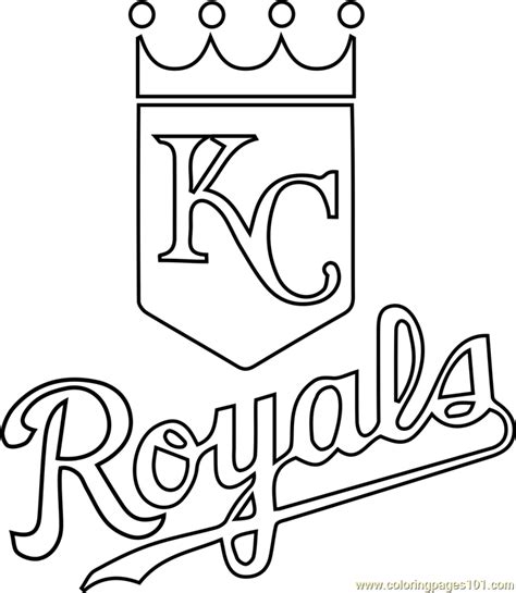 Kansas City Royals Logo Coloring Page for Kids - Free MLB Printable Coloring Pages Online for ...