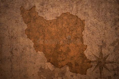 Iran Map on Vintage Paper Background Stock Image - Image of antique, ensign: 98531195