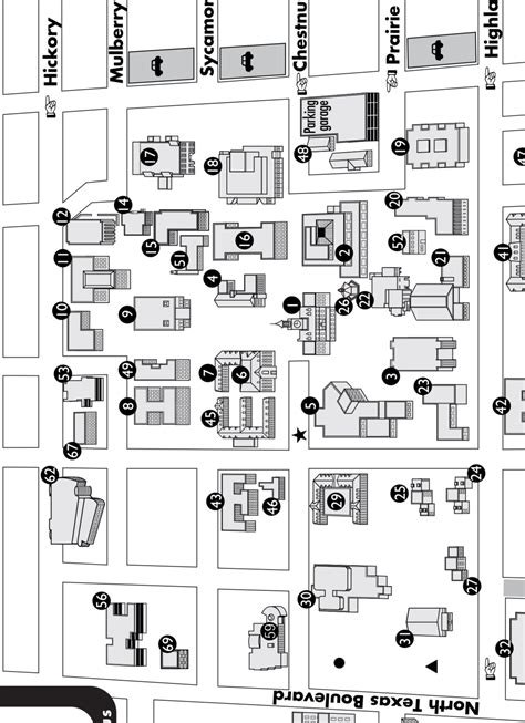 Campus Map, University Of North Texas, Undergraduate