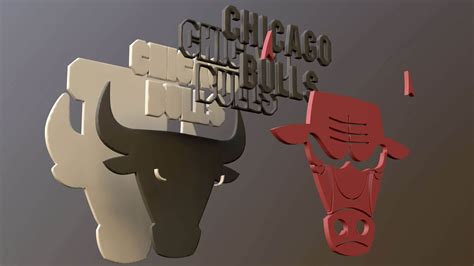 NBA Chicago Bulls Team Logo Printable and Renderable - 3D Print Model ...