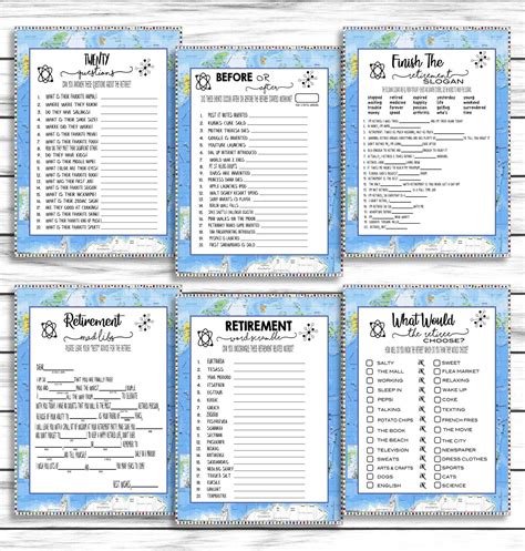 Retirement Party Games Free Printable