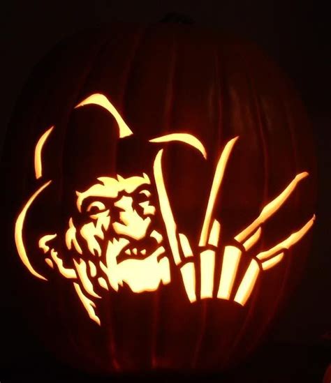 Freddy Krueger Pumpkin Template