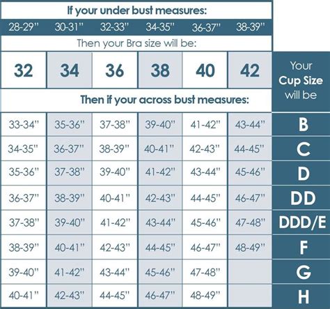 bra size chart - Google Search | Bra size charts, Bra size calculator ...