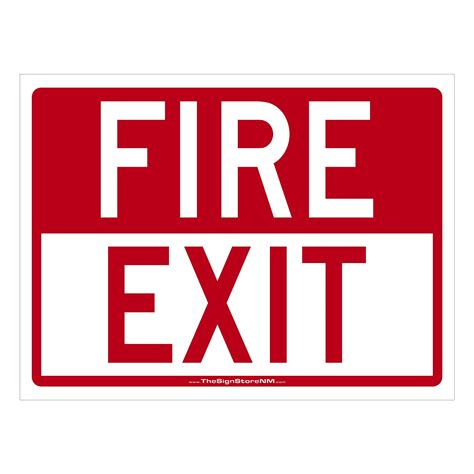 Fire Exit - Sign - The Sign Store NM