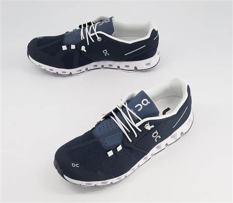 On Running Cloud Trainers Navy White - Junior