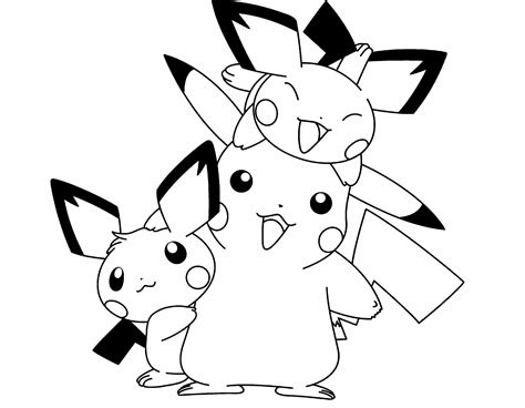 Pokemon Coloring Pages Pichu - BubaKids.com