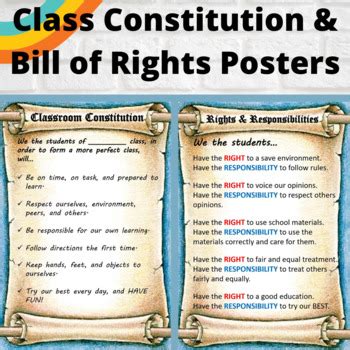 Class Constitution & Bill of Rights Posters BUNDLE by Teach US History