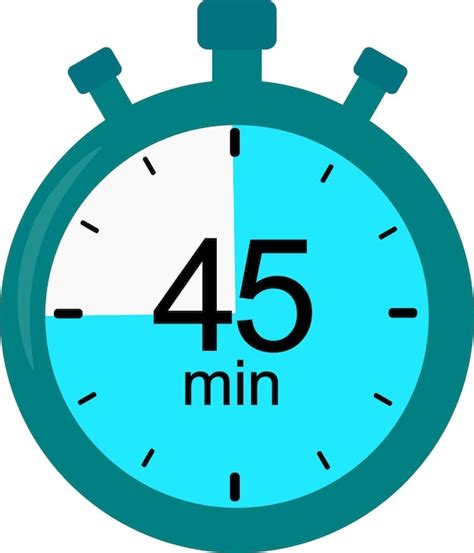 Premium Vector | Stopwatch icon 45 minutes timer vector graphics