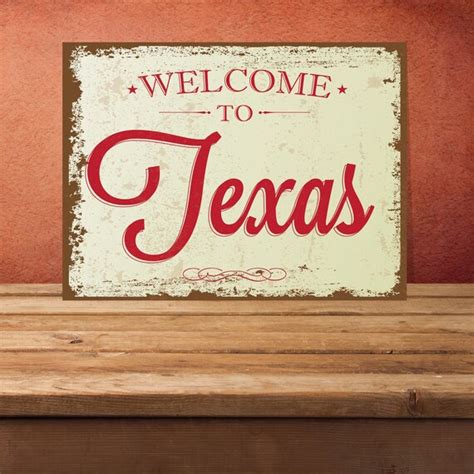 Welcome to Texas Texas sign Texas metal sign State sign USA | Etsy