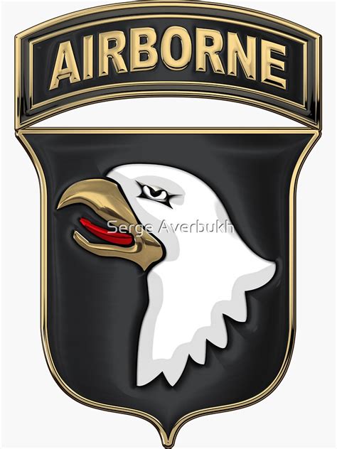 "101st Airborne Division - 101st A B N Insignia over White Leather ...