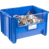 Global Industrial™ Plastic Hopper Bin, 19-7/8"W x 15-1/4"D x 12-7/16"H, Blue - Pkg Qty 3 ...