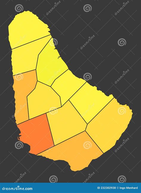 Barbados Population Heat Map As Color Density Illustration Stock Illustration - Illustration of ...