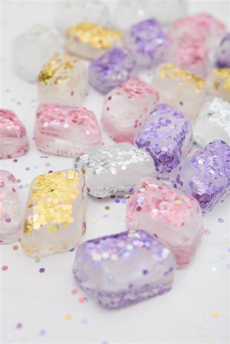 Make your own glitter ice cubes to chill your bridal shower wine with! Glitter Birthday Parties ...