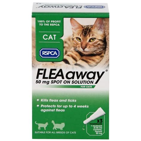 RSPCA FLEAaway Cat Flea Treatment 3 x 50mg | Pets - B&M