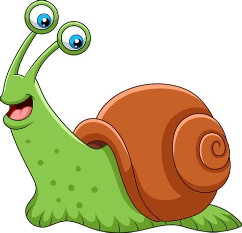 Cute snail cartoon hand drawn style Vector | Premium Download