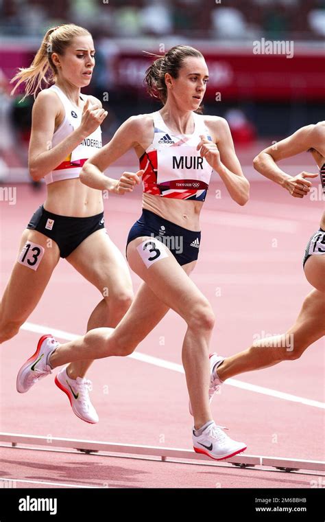 Laura Muir (GBR) competing in the Women's 1500 metres heats at the 2020 (2021) Olympic Summer ...