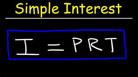 Simple Interest Formula - YouTube