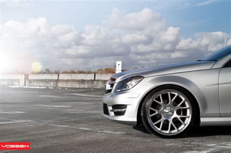 Sleek Silver Mercedes C-Class Looking Awesome on Vossen Rims — CARiD ...