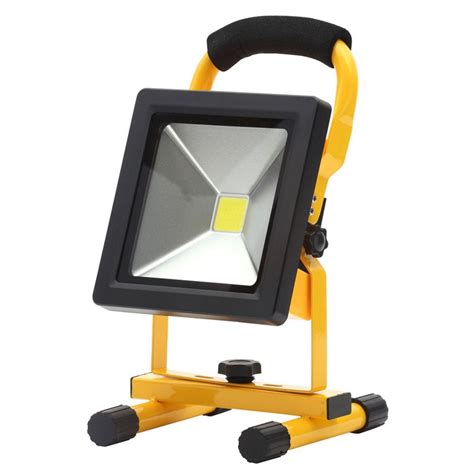 Slimline IP65 20 Watt LED Outdoor Rechargeable Work Light - Yellow and ...