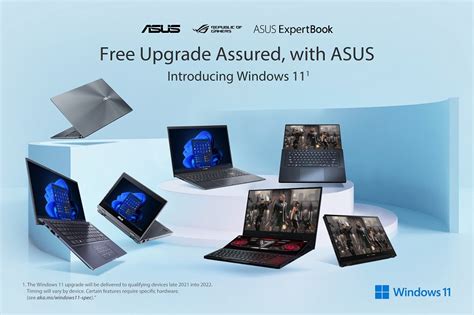 ASUS, ROG laptops to be updated with Windows 11 starting October 5