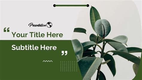 Botanical Garden Plant - Free PowerPoint Template and Google Slides Themes : MyFreeSlides ...