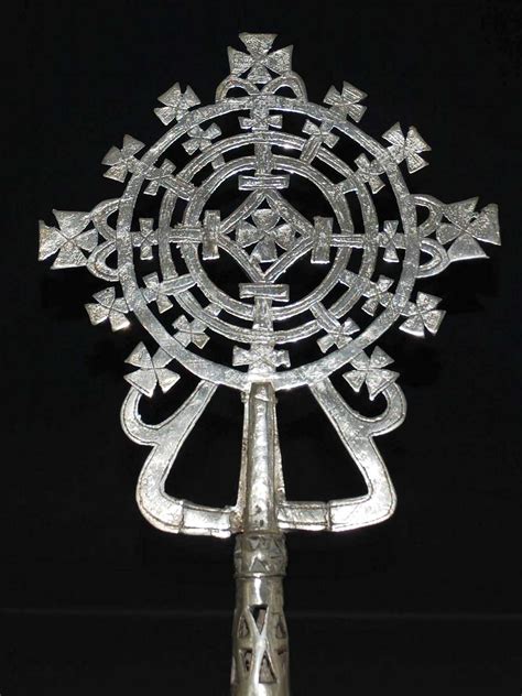 LARGE ETHIOPIAN COPTIC PROCESSIONAL CROSS ORTHODOX CHURCH AFRICAN ...