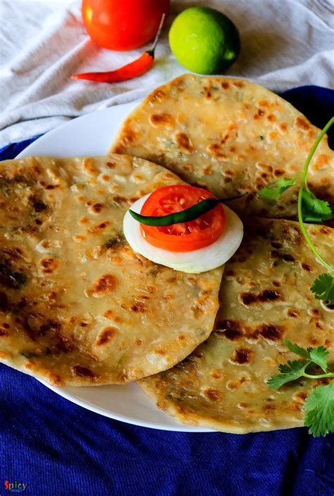 Pyaz Paratha / Onion stuffed Flat Bread - Spicy World Simple and Easy ...