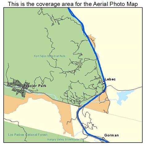 Aerial Photography Map of Lebec, CA California