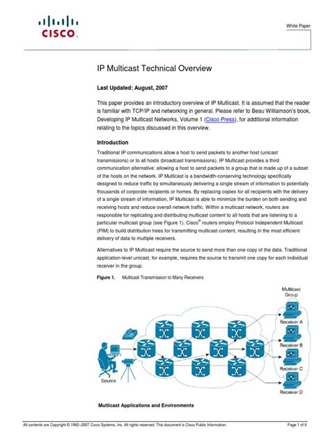 IP Multicast Technical Overview | PDF | Multicast | Internet Protocol Suite