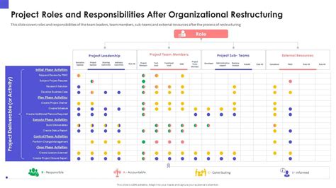 Organizational Chart And Business Model Restructuring Project Roles And ...