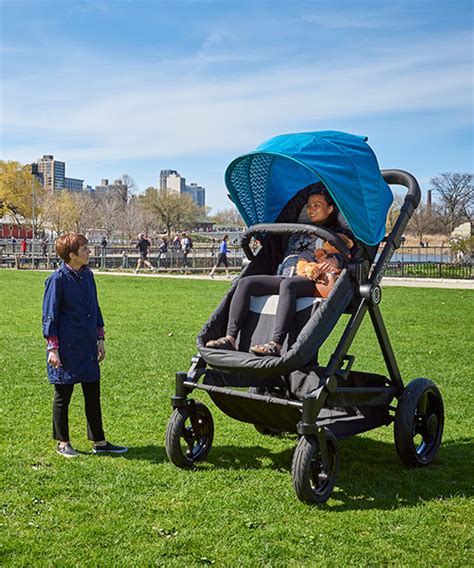 adult-sized strollers let parents test out their baby's ride