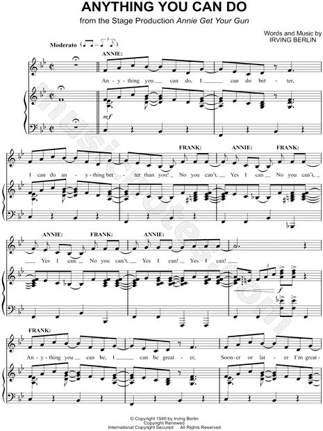 "Anything You Can Do" from 'Annie Get Your Gun' Sheet Music in Bb Major ...