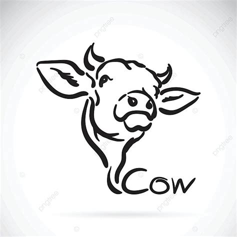 Um Fundo Branco Mostrando O Logotipo Da Vaca Em Formato Vetorial Vetor ...