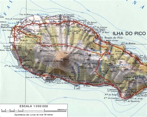 Topo map of Pico - Pico Azores • mappery