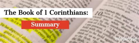 The Book of 1 Corinthians: Summary | Infoplease