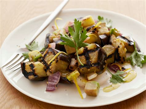 Grilled Eggplant Salad with Chickpeas Recipe | Healthy Eggplant Recipe