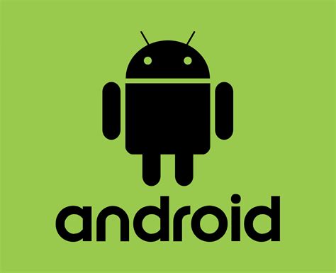 Android Operating system Logo Icon Symbol With Name Black Design ...