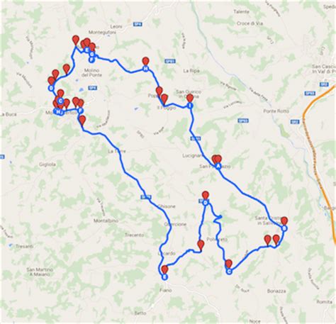 Cycling route passing 8 castles in Tuscany