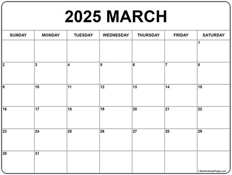 March 2025 calendar | free printable calendars