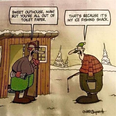 Pin by Museum of Poo on Outhouse Postcards / Cartoons / Humor | Ice fishing house, Funny ...