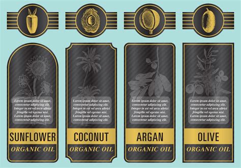 Organic Oil Labels 117904 Vector Art at Vecteezy