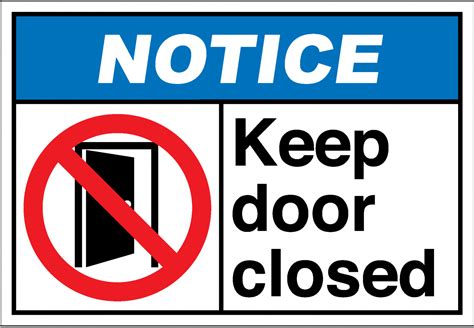 notiH089 - keep door closed - SafetyKore.com